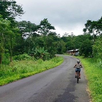 biking alone